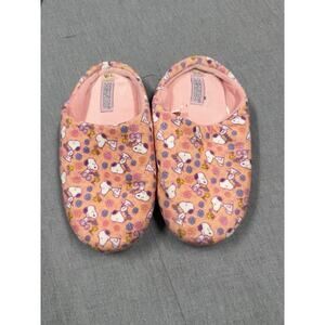 Peanuts Women Pink Slippers Size 7/8 Snoopy